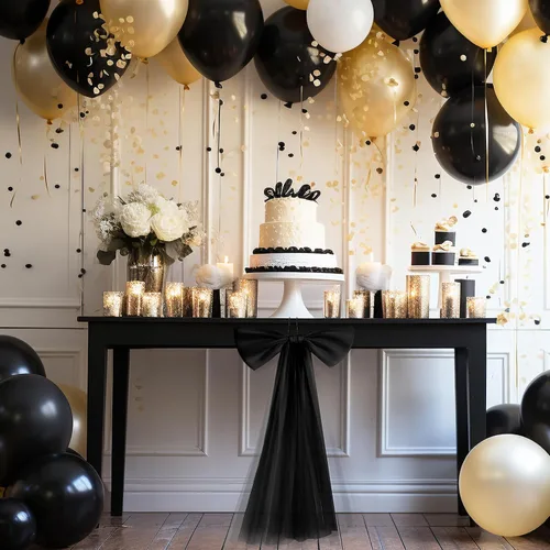 Vista 4 de Zeyune 1 lazo grande negro para decoración de fiesta de 13.4 x 28.7 pulgadas, lazo gigante para colgar en la pared, envoltura de bricolaje