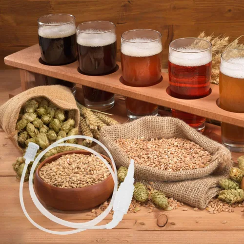 Vista 3 de Angoily Tubo de sifón de vino Manguera de tubo de sifón Bomba de sifón de cerveza con manguera Cubo de vino de cerveza de 6.2 ft Gas Petróleo Agua