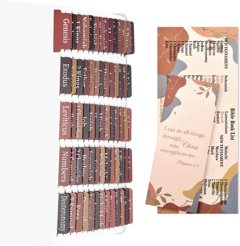Vista 9 de Pestañas negras de la Biblia para mujeres/hombres/niños, 100 pestañas laminadas de la Biblia católica, Antiguo y Nuevo Testamento, pestañas