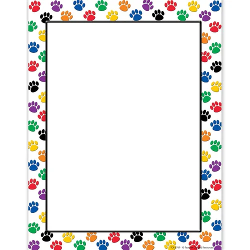 Vista 2 de Teacher Created Resources® Papel de computadora de huellas coloridas, 50 por paquete, 6 paquetes