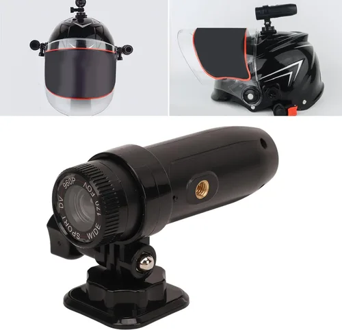 Vista 8 de Pomya Cámara de casco de motocicleta para bicicleta, mini cámara deportiva de acción de video de 170 ° gran angular para manillar de automóvil