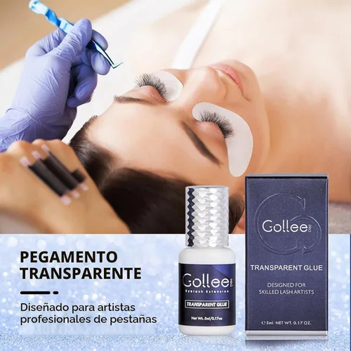 Vista 3 de Pegamento de extensiones de pestañas transparente para extensiones de pestañas, (0.17 onzas líquidas/0.2 fl oz), 1-2 S, secado rápido/retención 6