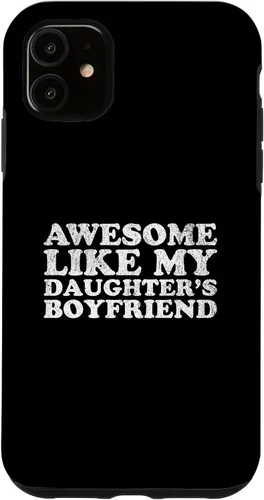 Vista 8 de Awesome Like My Two Daughters Boyfriend Funny Mom Dad Parent Case for iPhone 16