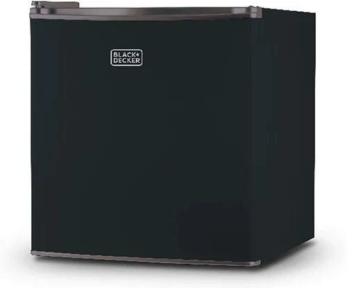 Vista 2 de BLACK+DECKER BCRK17B - Refrigerador compacto Energy Star de una sola puerta con congelador, 1.7 pies cúbicos, negro y microondas Farberware