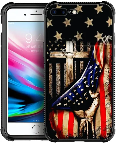 Vista 7 de DAIZAG Funda compatible con iPhone 7/8 Plus, protección completa, a prueba de golpes, antiarañazos, funda de poliuretano termoplástico para hombre