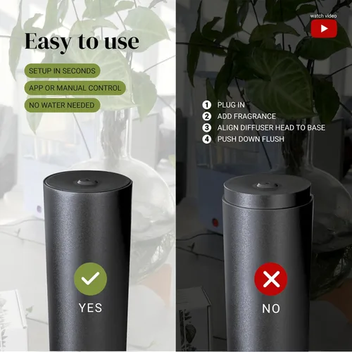 Vista 4 de Dynamo - Difusor de aroma para hotel, difusor de aceite esencial de aire frío para el hogar y habitaciones grandes de hasta 1000 pies cuadrados