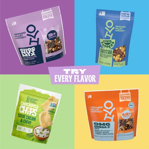 Vista 6 de Orchard Valley Harvest - Mezcla de nueces con chocolate, multipack, 1 oz (paquete de 8), pasas cubiertas de chocolate negro, almendras y cacahuetes