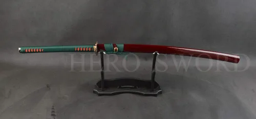 Vista 2 de Hecho a mano Naginata Combat Damasco Doblado Acero Japonés Samurai Espada Espada Espada Espiga Completa Hoja Muy Afilada