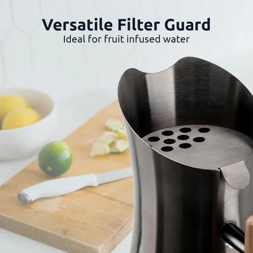 Vista 7 de Invigorated Water pH Vitality - Jarra de filtro de agua alcalina de acero inoxidable, purificador de agua de alto pH con 1 bolsa de filtro
