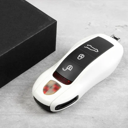 Vista 10 de Jaronx Funda compatible con llavero Porsche para Cayenne Panamera Macan 911