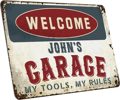 Vista 7 de Regalos para papá, letrero de metal para papá, letrero de papá vintage personalizado con nombre, regalos retro personalizados para hombres, 9
