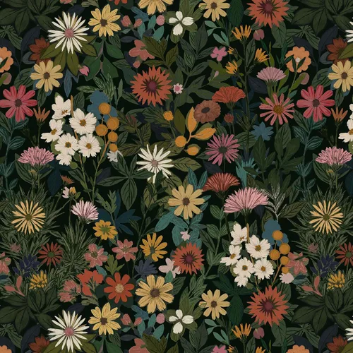 Vista 10 de Papel tapiz floral para despegar y pegar, extraíble, impermeable, azul marino/rosa/naranja, papel de contacto para dormitorio, baño, pared