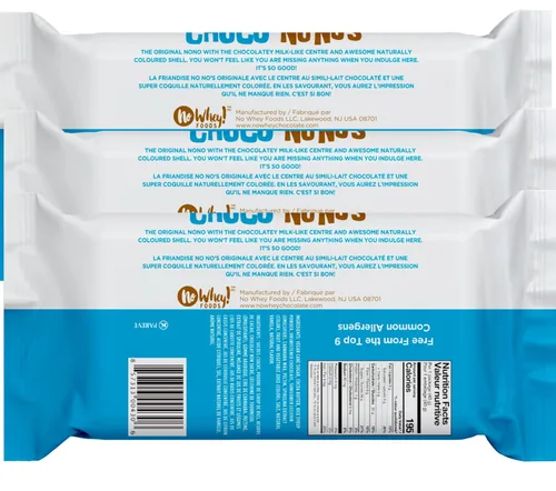 Vista 2 de Caramelo de chocolate vegano sin suero – Choco No Nos (paquete de 3) sin lácteos, nueces, soja y gluten