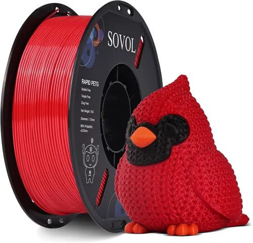 Vista 11 de Sovol Materiales de impresión 3D del filamento 5.74 ft m 2.2 lbs de PETG de Alta precisión, fuerte dureza, tensión de cableado, precisión Verde
