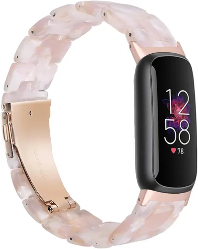 Vista 9 de Wongeto Compatible con correas Fitbit Luxe/Luxe SE para mujer, correa de resina con hebilla de acero inoxidable bandas de repuesto para Fitbit Luxe