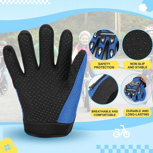 Vista 2 de Guantes de moto de cross para niños, guantes de motocicleta juveniles para niños y niñas