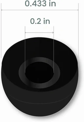 Vista 3 de Paquete de 10 pares de repuestos de silicona tamaño mediano, para extremos de audífonos, color negro.