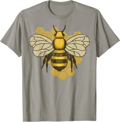 Vista 85 de Retro Beekeeper Beekeeper Honey Bumblebee Vintage Saves Bees T-Shirt Asphalt Grey