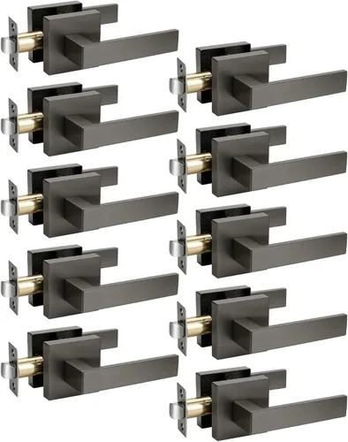Vista 188 de KNOBWELL - Juego de cerradura con 1 picaporte resistente para puertas de una cara, ideal para puertas interiores reversibles, 0.93 libras