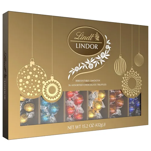 Vista 16 de Lindt Lindor - Trufas de chocolate extra oscuro 60 %, caramelo de chocolate negro con centro de trufa suave y derretida, ideal para regalar, 5.1