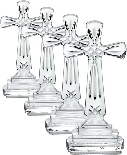 Vista 9 de Mikasa Celebrations Rejoice Cruz de Cristal de Vidrio, 9 Pulgadas, 2.56" x 4.13", Transparente