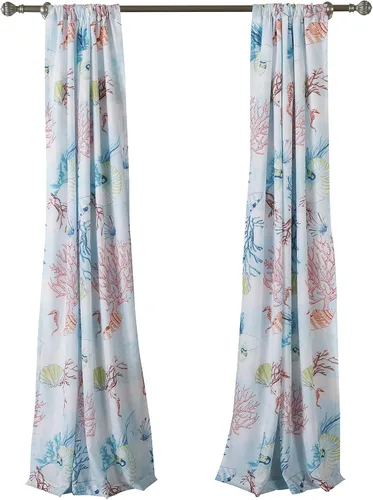 Vista 9 de Barefoot Bungalow Sarasota Cenefa para ventana, talla única, multicolor 84.00 x 14.00 pulgadas