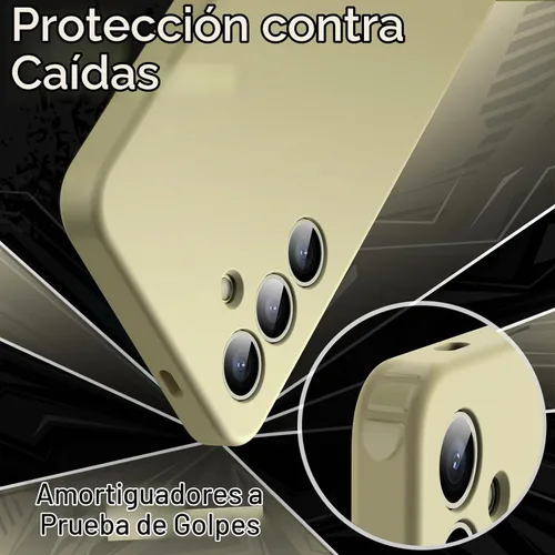 Vista 4 de JETech Funda delgada para Samsung Galaxy S24, amarillo ámbar