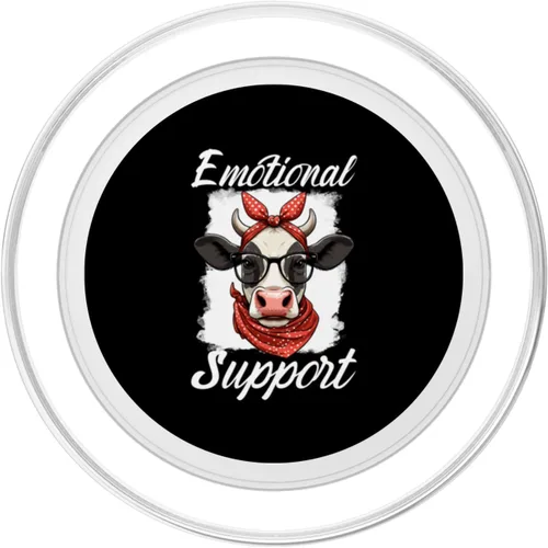 Vista 2 de emotional support cow zootherapy and farmer's wife PopSockets MagSafe PopGrip para iPhone