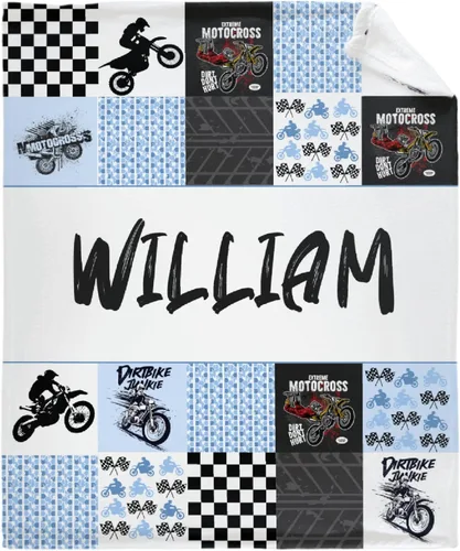 Vista 14 de Manta de forro polar suave para regalo de motocicletas de motocross, manta acogedora de franela, aire acondicionado, 50x40 pulgadas para niños