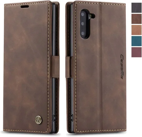 Vista 11 de Funda para Samsung Galaxy Note 10, funda tipo cartera para Galaxy Note 10, funda protectora de piel sintética con soporte magnético y ranuras