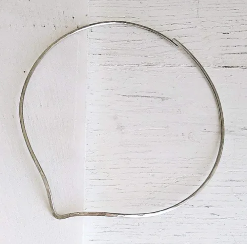 Vista 5 de Gargantilla de plata de ley, oro y bronce, aluminio, cobre, cuello en V, cheurón, collar de Navidad, dama de honor, 7º, 8º, 25 aniversario, regalo