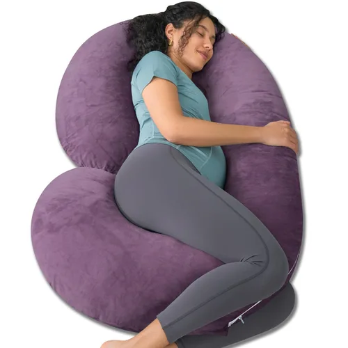 Vista 14 de INSEN Almohada de embarazo refrescante, almohada de maternidad para mujeres embarazadas (azul refrescante)