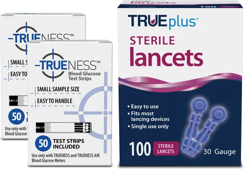 Vista 11 de TRUENESS TRUENESS Family of Self Monitoring Blood Glucosa Tiras de prueba de glucosa en sangre, 50