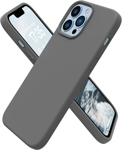 Vista 19 de RIZUS - Funda de silicona magnética para iPhone 13 Pro Max [compatible con MagSafe], funda delgada con forro de microfibra antiarañazos, a prueba