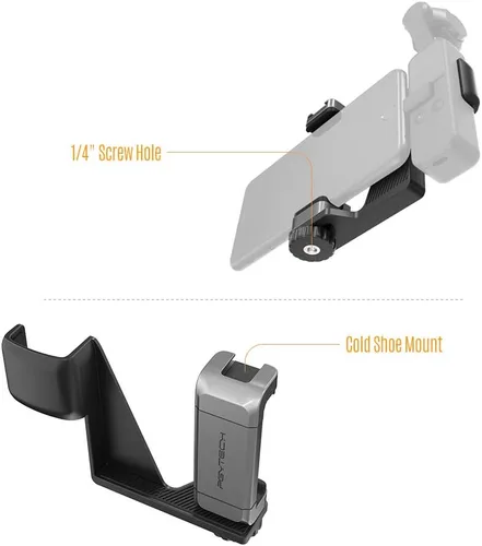 Vista 6 de PGYTECH Soporte de teléfono inteligente de mano de aleación de aluminio con clip de abrazadera con soporte de cardán de tornillo de 1/4 pulgadas