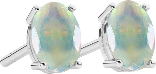 Vista 3 de Aretes de plata de ley 925 con forma de corazón, redondo, pera, princesa, piedra natal para mujer, regalo de cumpleaños, San Valentín, Navidad