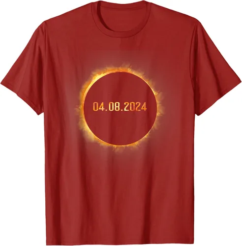 Vista 52 de Totality 04.08.24 Total Solar Eclipse 8 de abril de 2024 Eclipse Camiseta, Negro, S