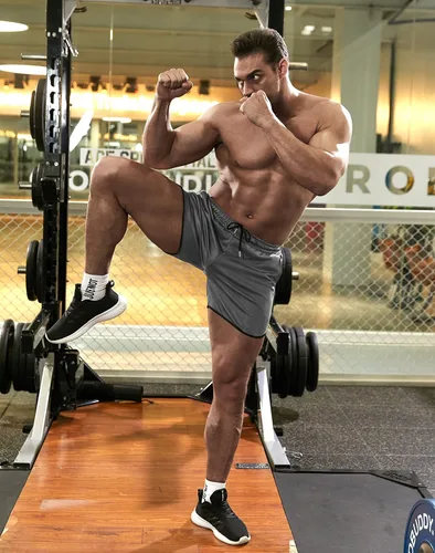 Vista 3 de COOFANDY Pantalones cortos de entrenamiento para hombre de 5 pulgadas, paquete de 2 pantalones cortos deportivos de secado rápido con bolsillos