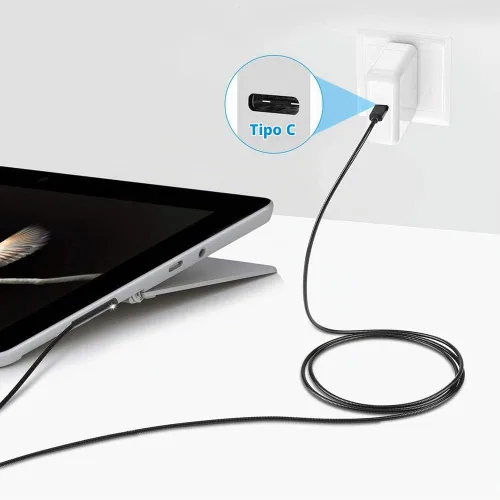 Vista 3 de Cable de carga USB C de 10 pies para Microsoft Surface Pro