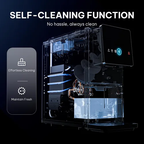 Vista 7 de Silonn Nugget - Máquina de hielo para encimera, hielo de caída automática Acero inoxidable