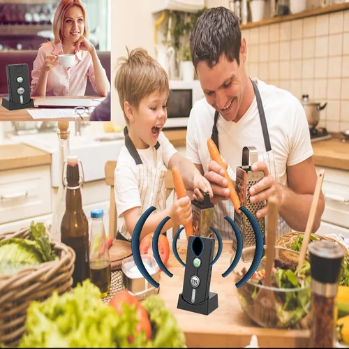 Vista 7 de Sistema de intercomunicación inalámbrico de 2 vías para el hogar, 1/2 milla de largo alcance, llamadas manos libres, recargable, espera de 120