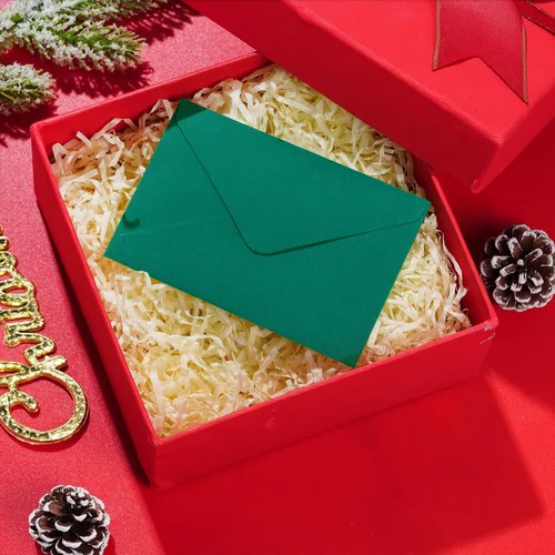 Vista 7 de jiebor 100 juegos de sobres verdes pequeños con pequeños sobres de bolsillo en blanco para tarjetas de visita de invitación de boda, sobres