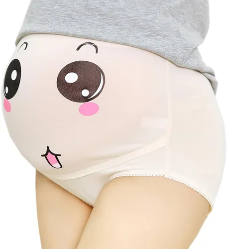 Vista 5 de Cotton Whisper 3 paquetes de pantys ajustables con estampado de sonridad de embarazo maternidad