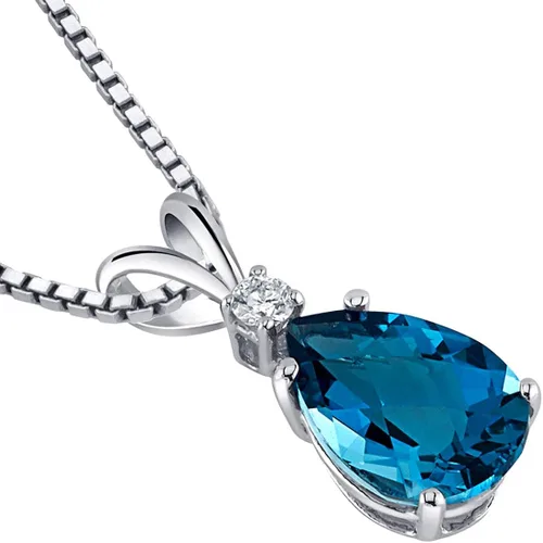 Vista 3 de Peora Dije de oro de 14 quilates para mujer con diamante, elegante diamante solitario en forma de lágrima de 10x7mm 0.394 x 0.276 pulgadas, piedras