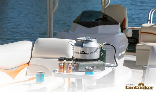 Vista 2 de CanCooker Junior Kit de Quemador Multi-Combustible y Parrilla Vaporizador de Alimentos Portátil para Acampar, RVs, En Movimiento y Cocina en Casa