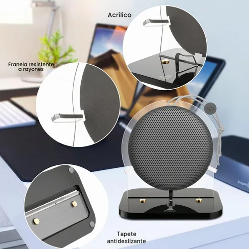 Vista 3 de Soporte para Bang & Olufsen Beosound A1 3ª Gen/Beosound A1 2ª, soporte de escritorio con franela antiarañazos