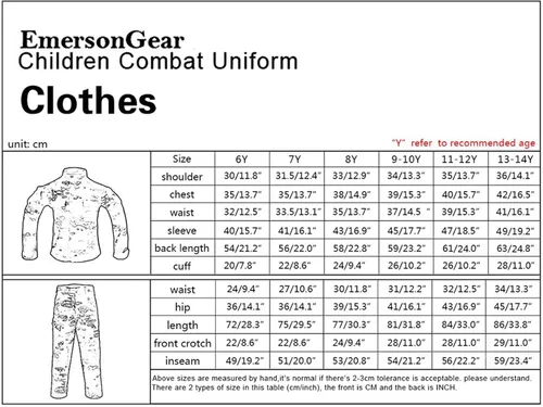Vista 2 de Emersongear AOJQ - Uniforme de combate para niños de 6 a 14 años BDU militar táctico multicámara