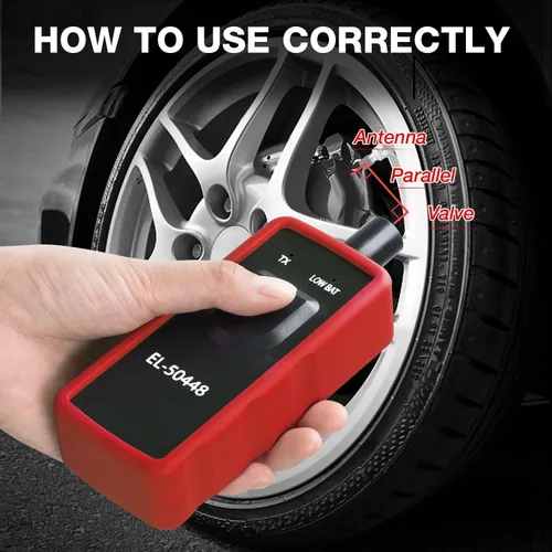 Vista 3 de KINGBOLEN EL-50448 Sensor Automático de Presión de Neumáticos 315/433 MHz, Herramienta de Activación de Reset/Relearn TPMS Compatible con Vehículos
