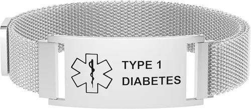 Vista 9 de Pulsera de alerta médica para mujeres y hombres, pulsera ajustable con identificación de alerta médica para epilepsia diabética D.N.R marcapasos