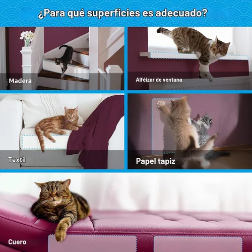 Vista 2 de Protector de muebles antiarañazos para gatos, protector de arañazos de sofá contra gatos, protección de muebles contra arañazos de gatos (10XL)